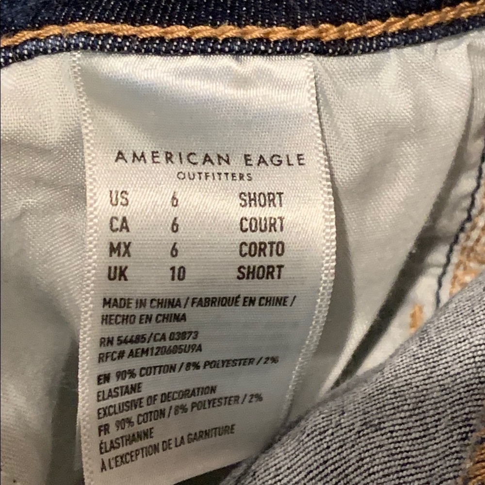 AE Super Hi- Rise Jeggings Ripped Knee - Picture 6 of 6